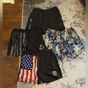 Lot of 4 Born Primitive men’s workout shorts, size XXL